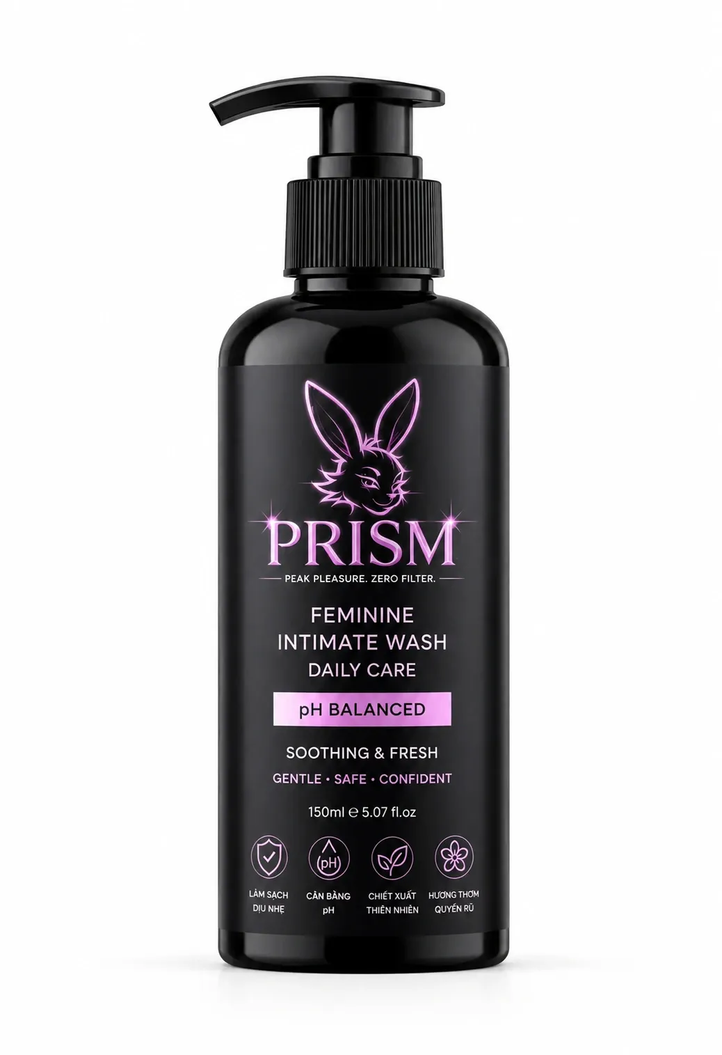 Dung dịch vệ sinh phụ nữ PRISM chai 150ml.