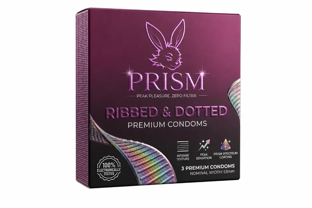 Bao cao su Prism Ribbed & Dotted Premium Condoms 3s.